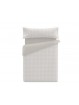 Cama individual vestida con la funda nórdica Navia – estilo vichy clásico