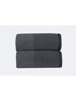 Toalla de algodón de diseño moderno en gris y negro