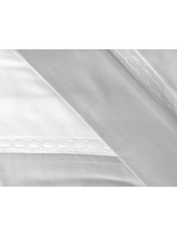 Sábanas lenceras de Invierno de franela en blanco y gris