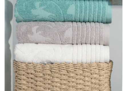 Juego de toalla de gran calidad en algodón 100% de tejido portugués
