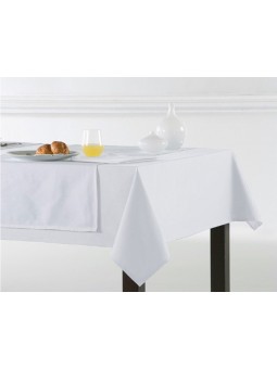 Mantel de mesa liso en color blanco de gran calidad