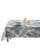 Mantel antimanchas resinado con estampado alegre floral en tonos azules
