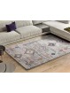 Alfombra de gran calidad  de salón o dormitorio estilo étnico en multicolor.
