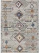 Alfombra de gran calidad  de salón o dormitorio estilo étnico en multicolor.