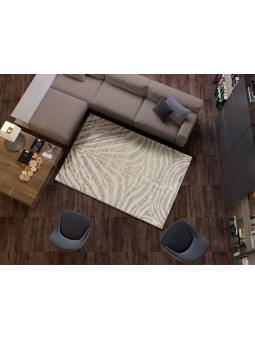 Alfombra vintage estilo moderna en tonos beige y gris