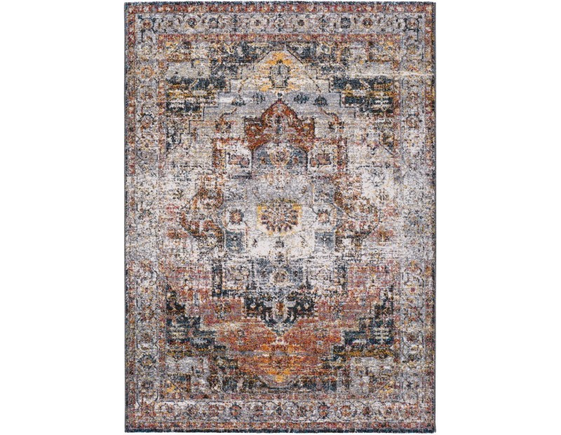 Alfombra vintage en tonos rojizos