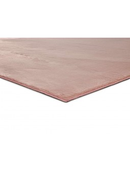 Alfombra super suave de pelo lavable y antideslizante de gran calidad en color rosa.