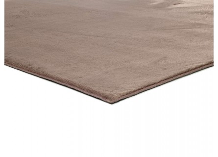 Alfombra super suave de pelo lavable y antideslizante de gran calidad en color visón.