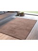 Alfombra super suave de pelo lavable y antideslizante de gran calidad en color visón.