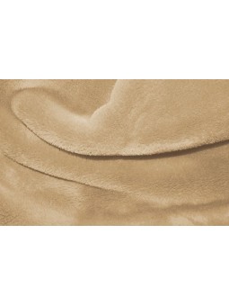 Manta plaid Silky de Manterol de gran calidad en color beige.